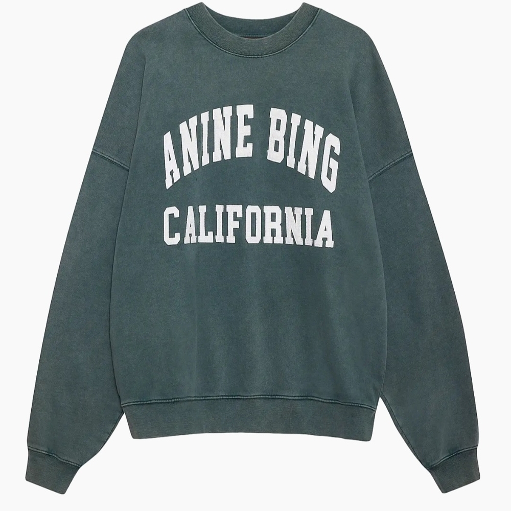Anine Bing Forest Green California Crewneck